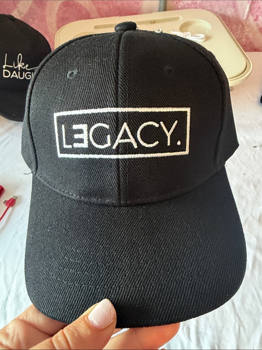 Legacy Black Hat with White Logo - Kids